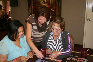 group of women playing a game